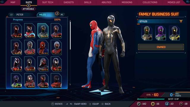 1697732353 256 Tous les costumes dans Spider Man 2 pour Peter et Miles
