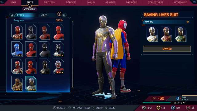 1697732353 486 Tous les costumes dans Spider Man 2 pour Peter et Miles