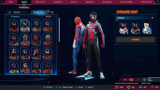 1697732353 587 Tous les costumes dans Spider Man 2 pour Peter et Miles