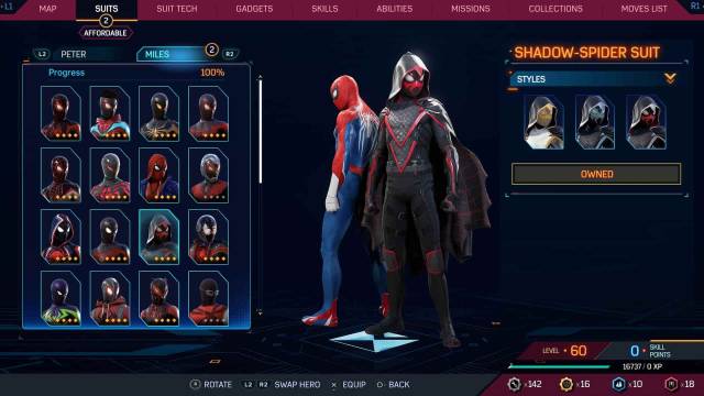 1697732354 306 Tous les costumes dans Spider Man 2 pour Peter et Miles