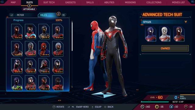 1697732354 347 Tous les costumes dans Spider Man 2 pour Peter et Miles