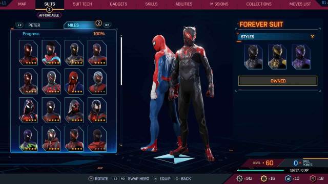 1697732355 528 Tous les costumes dans Spider Man 2 pour Peter et Miles