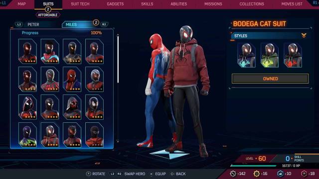 1697732355 625 Tous les costumes dans Spider Man 2 pour Peter et Miles