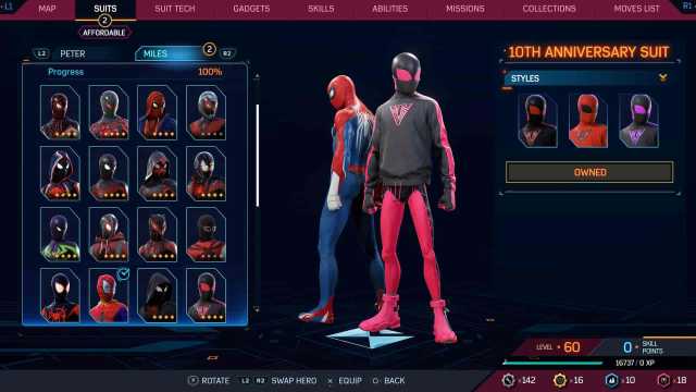 1697732356 118 Tous les costumes dans Spider Man 2 pour Peter et Miles
