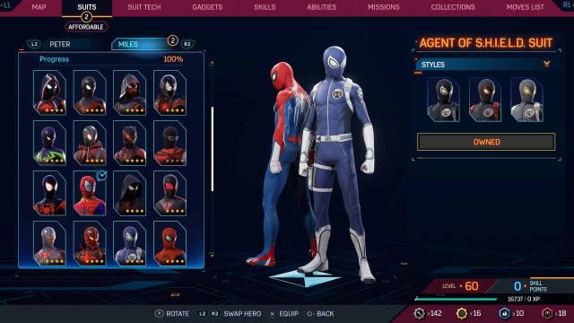 1697732356 270 Tous les costumes dans Spider Man 2 pour Peter et Miles