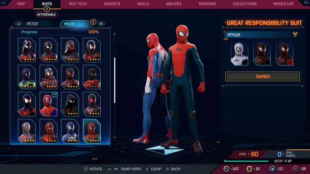 1697732356 322 Tous les costumes dans Spider Man 2 pour Peter et Miles