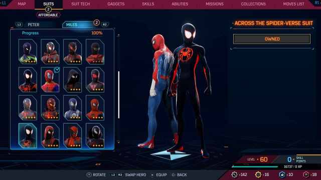 1697732356 82 Tous les costumes dans Spider Man 2 pour Peter et Miles