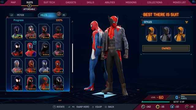 1697732356 835 Tous les costumes dans Spider Man 2 pour Peter et Miles