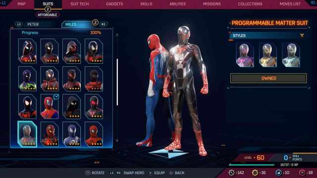 1697732356 996 Tous les costumes dans Spider Man 2 pour Peter et Miles