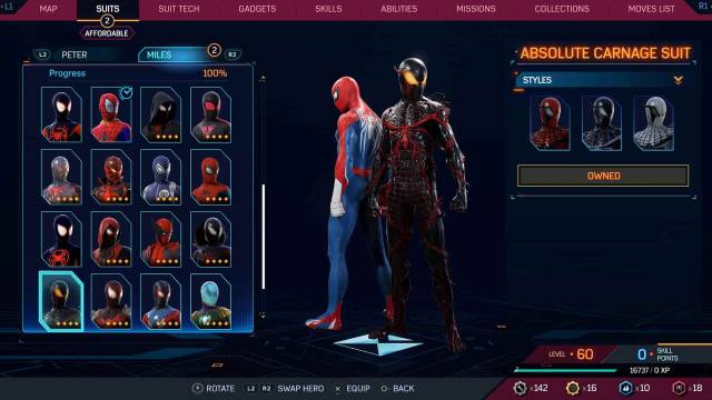 1697732357 137 Tous les costumes dans Spider Man 2 pour Peter et Miles
