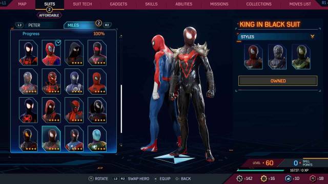 1697732357 594 Tous les costumes dans Spider Man 2 pour Peter et Miles