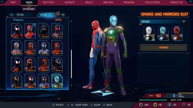 1697732357 795 Tous les costumes dans Spider Man 2 pour Peter et Miles