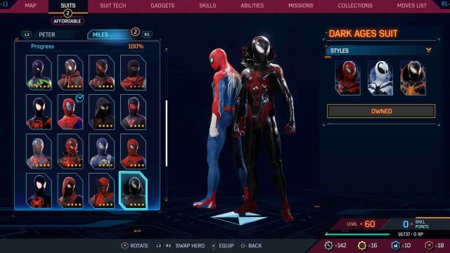 1697732357 856 Tous les costumes dans Spider Man 2 pour Peter et Miles