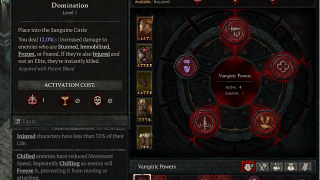 Diablo 4 Domination Puissance vampirique
