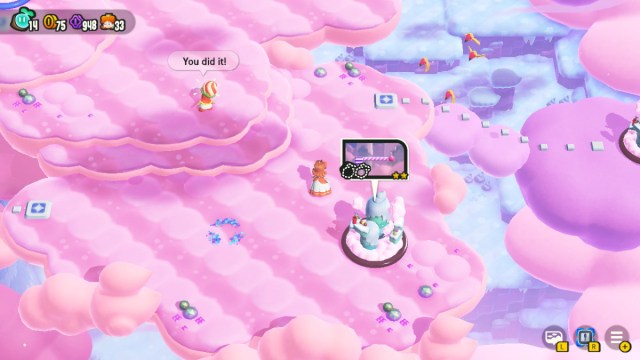 Une capture d’écran de Super Mario Bros. Wonder du chemin le plus à droite dans W2.