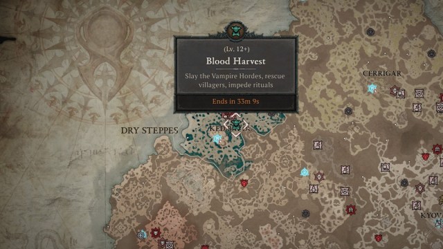 Récolte de sang dans Diablo 4