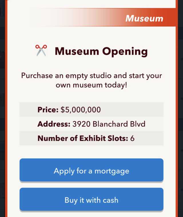 Comment ouvrir un musee dans BitLife