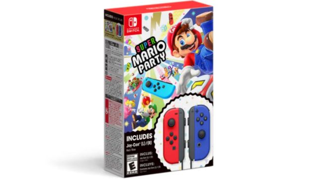 Ensemble Nintendo Switch Joy-Con et Super Mario Party.