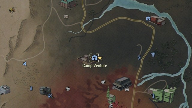 Carte de Fallout 76 Camp Venture
