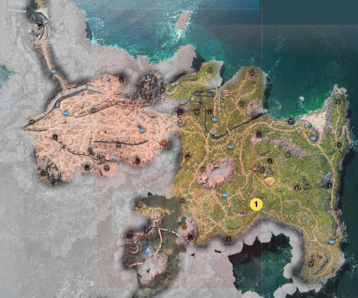 Image des emplacements de Grasslands Chocobo Intel dans Final Fantasy 7 Rebirth.
