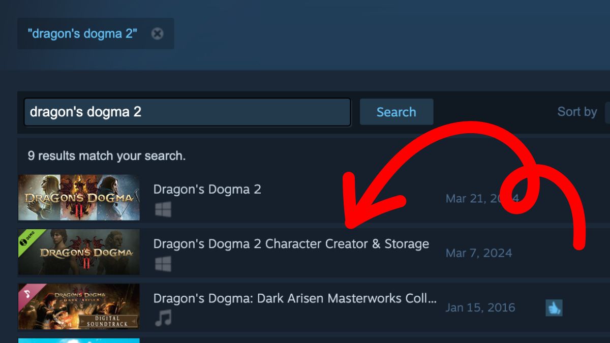 Capture d’écran de Dragon’s Dogma 2 Character Creator & Storage sur Steam.