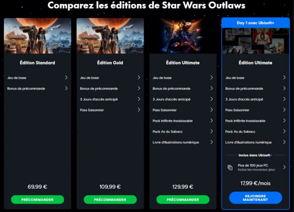 offres star wars outlaws